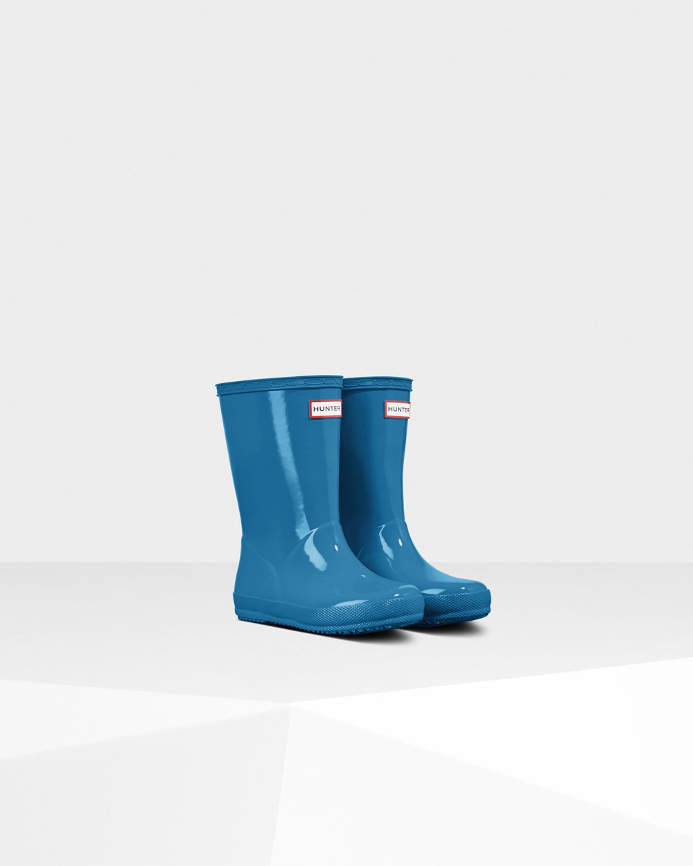 Bottes de Pluie Hunter Original First Classic Gloss Enfant Bleu JWFNECG-84